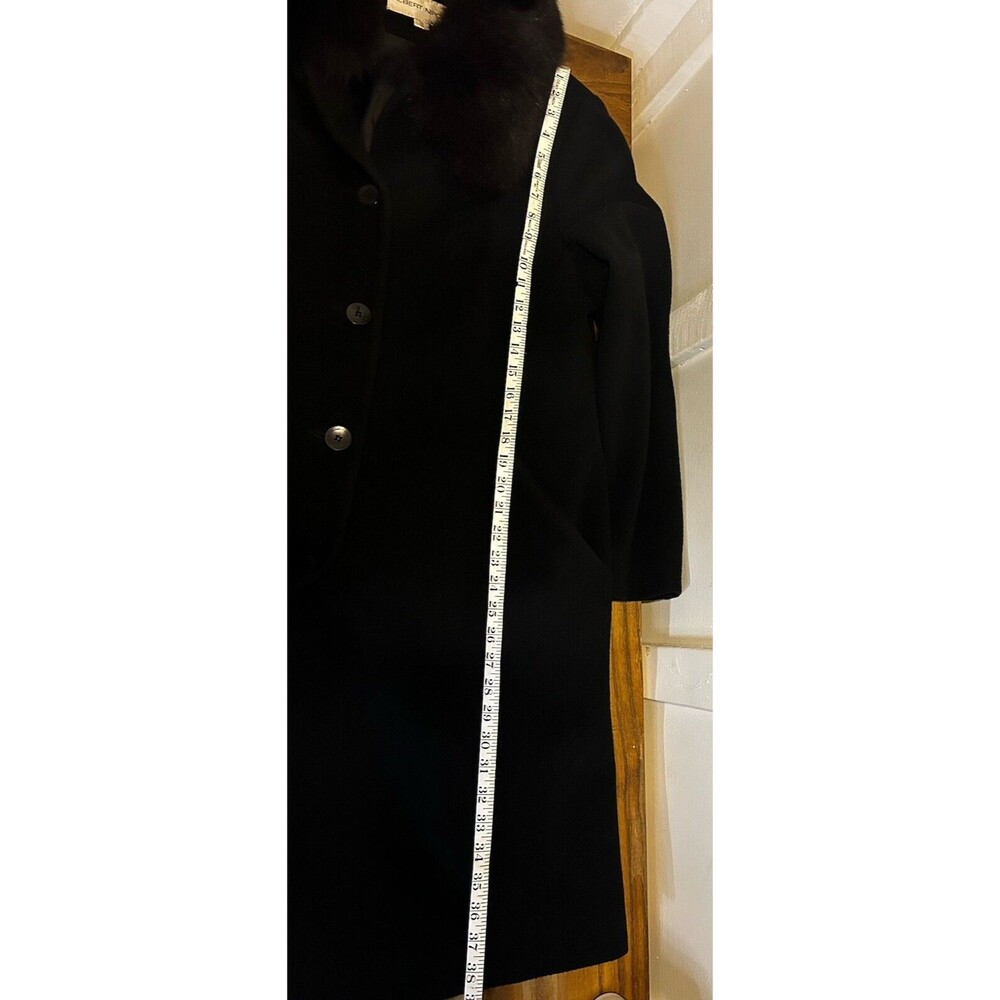 Albert Nipon Wool Long Overcoat With Collar Of Dy… - image 8